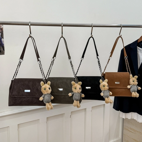 Borsa Tote Donna Grande Capacità Pelle PU Opaca Retrò Catena Borsa a Tracolla per Scuola Pendolarismo Lavoro Casual