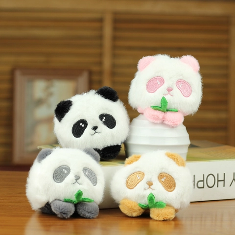 Süßer Panda Plüsch Schlüsselanhänger Mini Tierpuppe Taschenanhänger Für Damen Mädchen Rucksack Dekoration Weiches Plüschtier Geschenk
