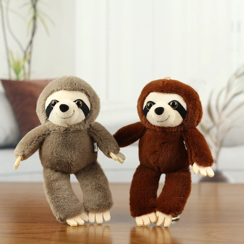 Simpatico Portachiavi di Peluche a Forma di Bradipo Kawaii Morbido Animale di Peluche Ciondolo per Borsa Decorazione Regalo Bambini Donne 18cm