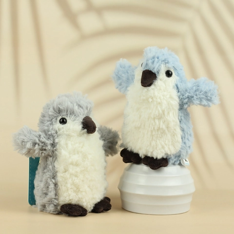 Süßer Pinguin Plüsch Anhänger Schlüsselanhänger Weiches Kuscheltier Puppe Tasche Deko Geschenk Damen Kinder Grau Blau Schwarz
