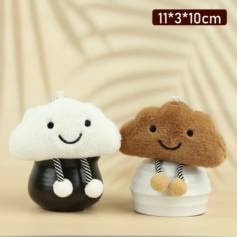 Süße Wolke Plüsch Schlüsselanhänger Weiche Gefüllte Puppe Hängen Tasche Ornament Für Frauen Mädchen Schlüsselring Rucksack Charme Geschenk