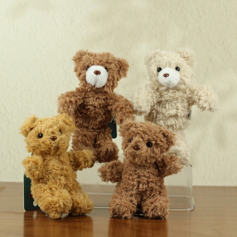 Simpatico Portachiavi a Forma di Orsacchiotto in Peluche Riccio Ciondolo Morbida Bambola di Animali di Peluche Decorazione per Zaino Regalo