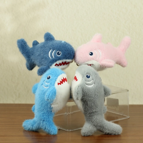 Simpatico Portachiavi In Peluche A Forma Di Squalo Ciondolo Per Borsa Animale Cartone Animato Per Zaino Regalo Decorativo