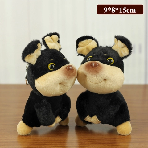 Kreativer Gestochener Welpe Plüsch Schlüsselanhänger Süße Biene Hund Stofftier Puppe Tasche Anhänger Weiches Spielzeug Auto Ornament Geschenk