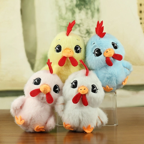 Niedliches Küken Plüschtier Weiches Huhn Tasche Anhänger Schlüsselanhänger Kawaii Tier Kuscheltier Puppe Für Rucksack Ornament Deko