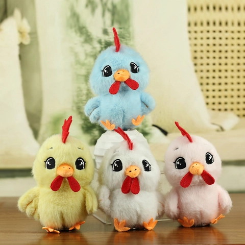 Niedliches Küken Plüschtier Weiches Huhn Tasche Anhänger Schlüsselanhänger Kawaii Tier Kuscheltier Puppe Für Rucksack Ornament Deko