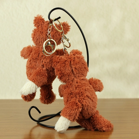Schattige Vos Pinguïn Pluche Sleutelhanger Knuffeldier Speelgoed Kawaii Zacht Pluche Tas Hanger Ornament Cadeau Voor Kinderen Vrouwen