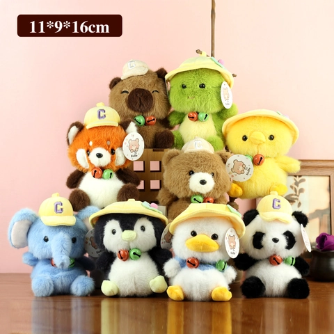 Cute Animal Stuffed Plushie With Hat And Colorful Bells Soft Long Plush Doll For Kids Children Home Decoration