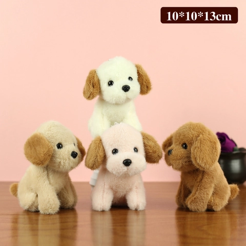 Cute Teddy Dog Plush Keychain For Women Bag Charm Kawaii Stuffed Animal Puppy Doll Toy Small Desktop Decor Gift