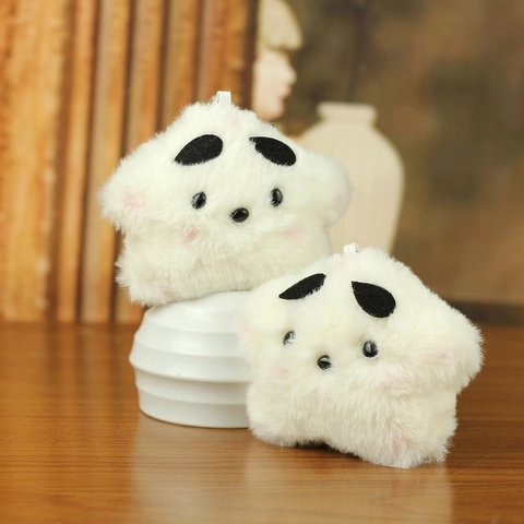 Mignon Pendentif En Peluche En Forme De Étoile Porte-Clés Fausse Fourrure Longue Doux Dessin Animé Accessoire De Sac Pour Filles