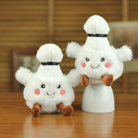 Simpatico Badminton Volano Giocattolo Di Peluche Pendente Morbido Cartone Animato Volto Borsa Fascino Portachiavi Accessorio