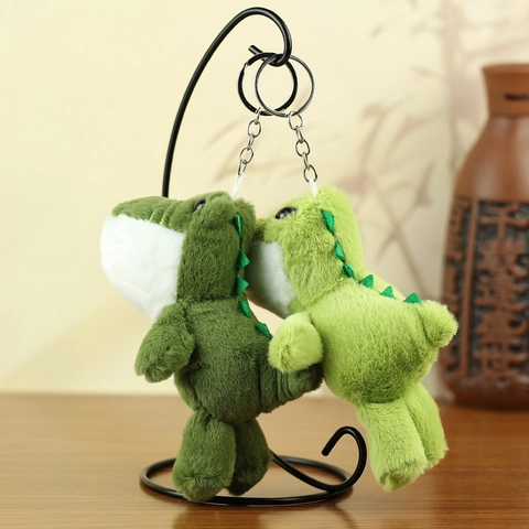 Simpatico Portachiavi in Peluche a Forma di Coccodrillo Ciondolo per Borsa a Forma di Dinosauro Animale di Peluche Regalo per Zaino Donna Bambini
