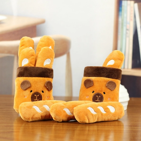 Simpatico Portachiavi Peluche Capibara Baguette Bambola Animale In Morbido Peluche Ciondolo Per Borsa Zaino