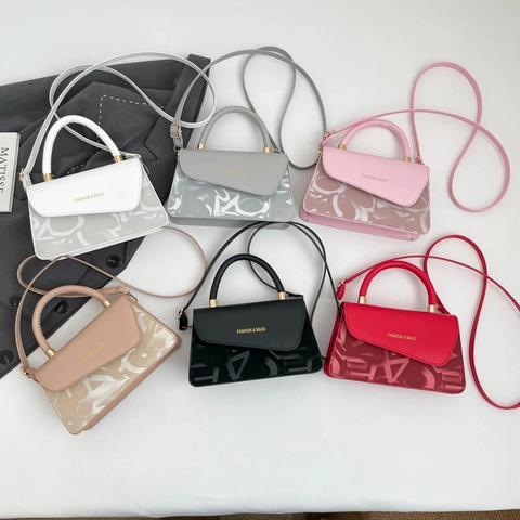 Dames Retro PU-leer Kleine Vierkante Tas Met Asymmetrische Klep En Letterprint Mode Pendel Onderarm Schouder Crossbody Tas