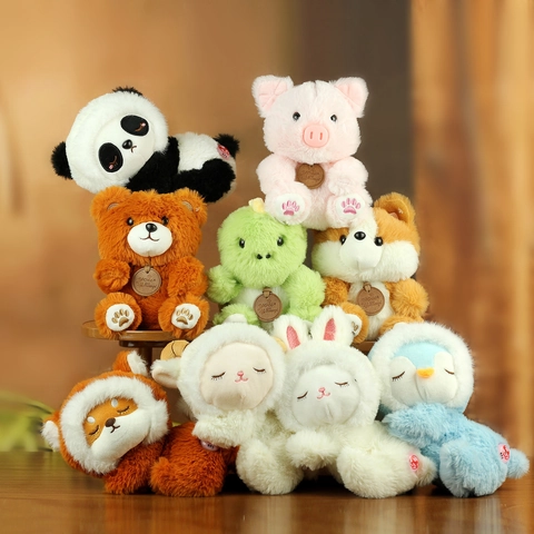 Cute Animal Plush Toy Scented Stuffed Animal Panda Pig Rabbit Dinosaur Shiba Inu Bear Soft Long Pile Plush Doll Gift