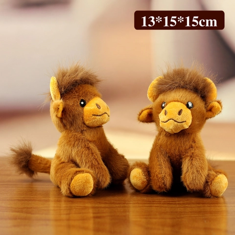 Simpatico Ciondolo in Peluche a Forma di Mucca delle Highland con Portachiavi Morbido Animale di Peluche per Zaino Marrone