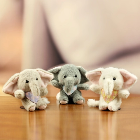 Süßer Elefant Plüschtier Schlüsselanhänger Tasche Anhänger Weiche Kuscheltier Puppe Mit Schal Für Rucksack Handtasche Dekor Geschenk