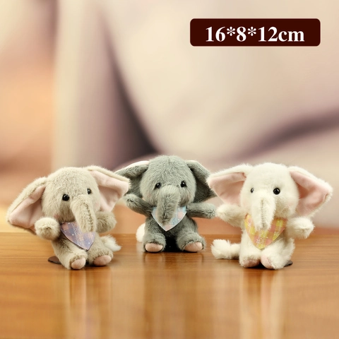 Süßer Elefant Plüschtier Schlüsselanhänger Tasche Anhänger Weiche Kuscheltier Puppe Mit Schal Für Rucksack Handtasche Dekor Geschenk