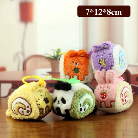 Lindo Llavero de Peluche Animal Brazo de Gitano Colgante Juguete Suave Relleno Adorno de Bolso Estilo Panda Conejo Gato Oso