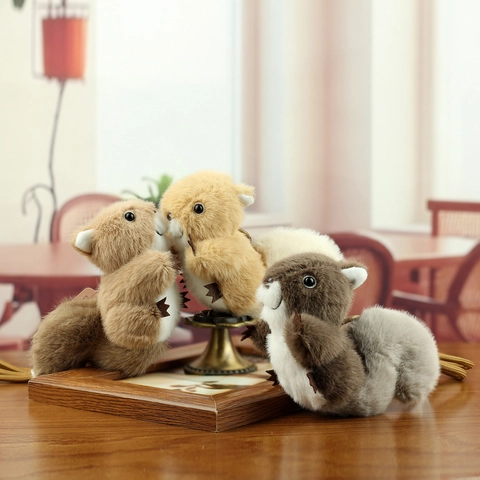 Portachiavi Scoiattolo In Peluche Carino Pendente Per Borsa Animale Cartone Animato Giocattolo Decorazione