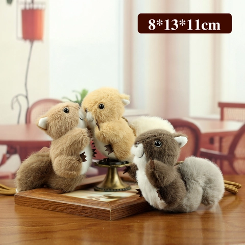 Portachiavi Scoiattolo In Peluche Carino Pendente Per Borsa Animale Cartone Animato Giocattolo Decorazione
