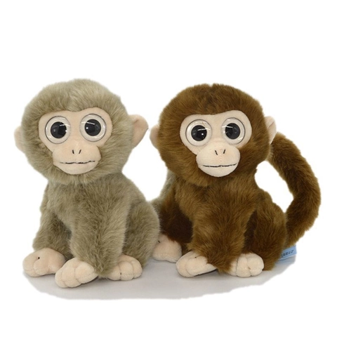 Simpatico Scimmia Peluche Con Occhi Grandi Morbida Bambola di Animale di Peluche Regalo di Compleanno Per Bambini Matrimonio