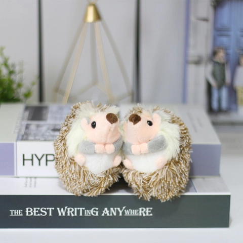 Cute Hedgehog Plush Keychain Soft Stuffed Animal Doll Pendant For Backpack Handbag Decoration Accessories Gift For Kids Women