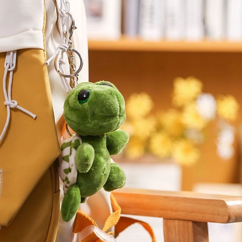 Niedlicher Grüner Plüsch Schildkröte Schlüsselanhänger Hässlich Süße Meerschildkröte Stofftier Anhänger Kuscheltier Für Rucksack Tasche Deko