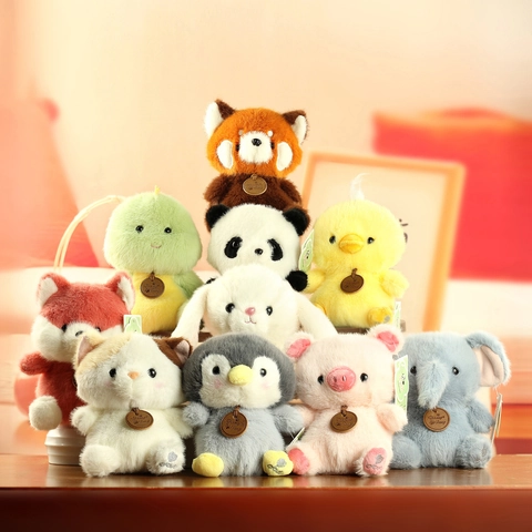 Cute Animal Plush Toy Soft Stuffed Doll Cartoon Panda Rabbit Dinosaur Sloth Capybara Home Decor Gift Companion