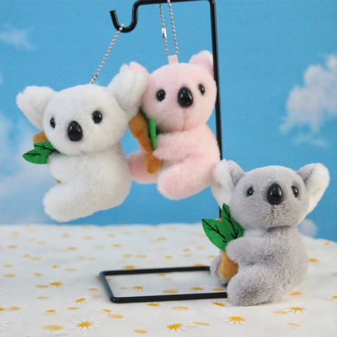 Süße Koala Plüsch Schlüsselanhänger Anhänger Weiche Kuscheltier Puppe Tasche Charme Mit Metallkette Deko Accessoire