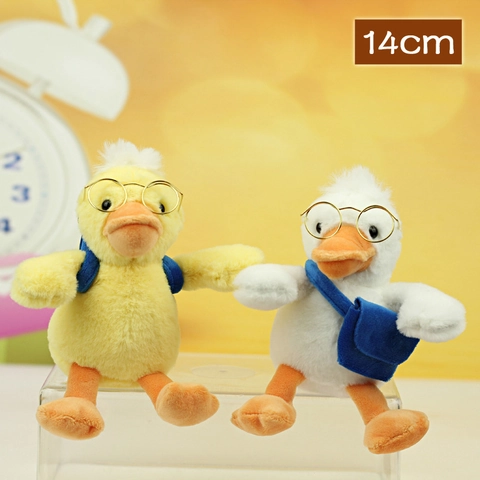 Süßer Plüsch Enten Schlüsselanhänger Mit Brille Kleiner Tasche Stofftier Puppe Tasche Hängende Dekoration Schlüsselring Geschenk