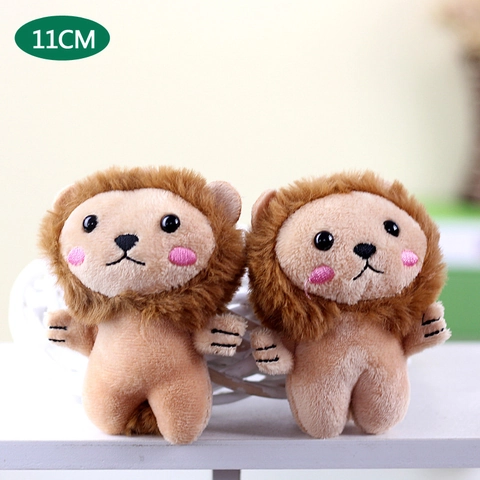 Simpatico Ciondolo in Peluche a Forma di Leone Portachiavi Con Espressione Timida Arrossita Mini Animale di Peluche Leone Marrone Morbido Peluche Portachiavi Borsa Regalo