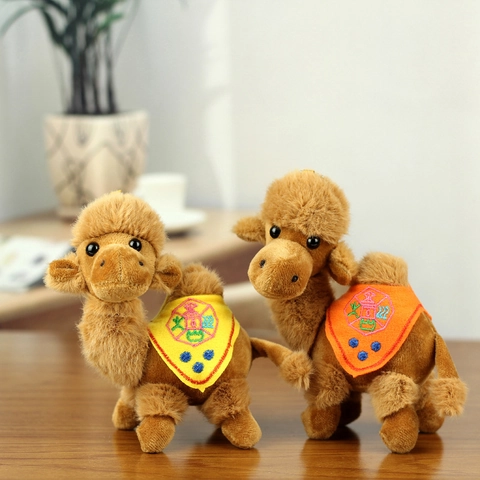 Süßer Cartoon Plüsch Kamel Schlüsselanhänger Ethno Stickerei Wüstenkamel Puppe Taschenanhänger Reise Souvenir Spielzeug Kinder Damen