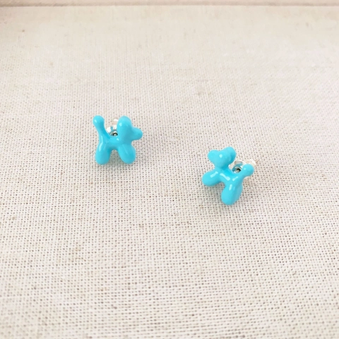 Puppy Balloon Dog Stud Earrings Colorful Enamel Animal Shape Brass Jewelry With 925 Sterling Silver Earring Post For Women