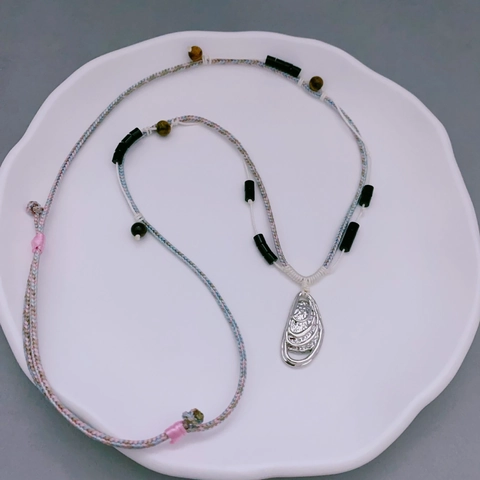 Böhmische Lange Anhänger Halskette Buntes Handgewebtes Seil Kupfer Muschel Perlen Ethnischen Stil Schmuck Für Damen