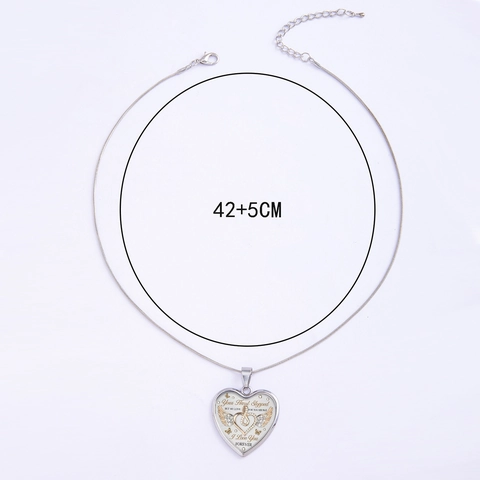 Alloy Heart Pendant Necklace With Angel Wings Butterfly Rhinestone Engraved Memorial Letter Snake Bone Chain Jewelry For Women