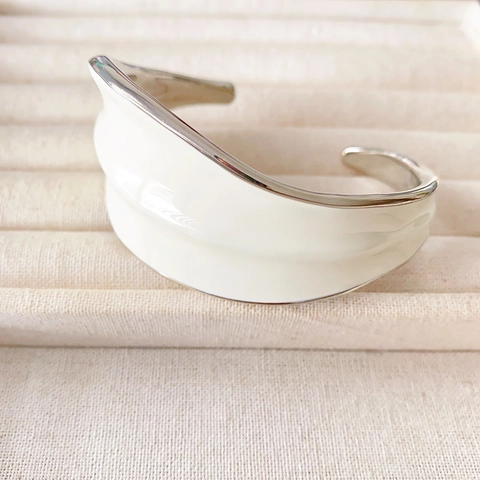 Bague Bracelet Et Boucles D'oreilles En Émail En Forme De Feuille Minimaliste Avec Tige En Argent Sterling 925 Bijoux En Cuivre