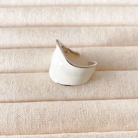 Bague Bracelet Et Boucles D'oreilles En Émail En Forme De Feuille Minimaliste Avec Tige En Argent Sterling 925 Bijoux En Cuivre