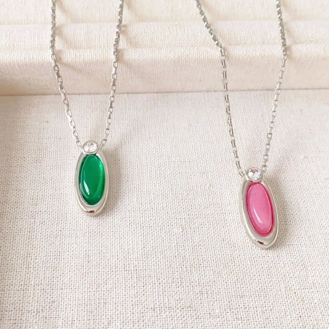 Collier Et Bague Rétro En Calcédoine Verte Et Agate Rose Cuivré Plaqué Bijoux Élégants Pour Femmes Avec Strass