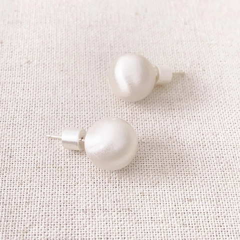 Brushed Copper Ball Stud Earrings With 925 Sterling Silver Earring Post Minimalist Niche Elegant Jewelry For Women