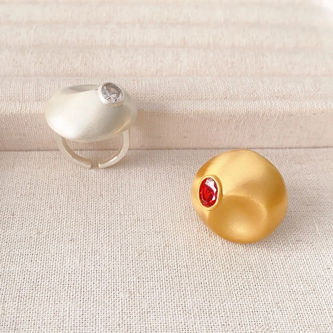 Irregulärer Matten Messingring Und Zirkon Ohrstecker Mit 925 Sterling Silber Ohrstecker Vintage Minimalistischer Schmuck