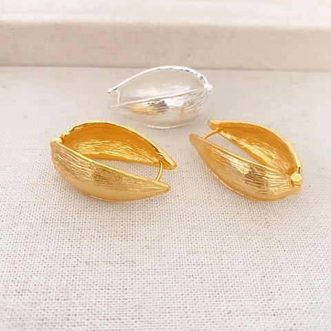 Vintage Messing Weidenblatt Ohrstecker Und Y-Halskette Mit Perle 18K Gold Silber Vergoldet Gebürstete Textur Schmuck Für Damen Büro Bankett