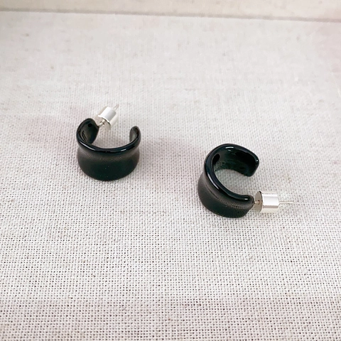 Pendientes Geométricos En Forma De C De Esmalte Con Poste De Plata De Ley 925 Cobre Joyas De Moda Minimalistas Para Mujer