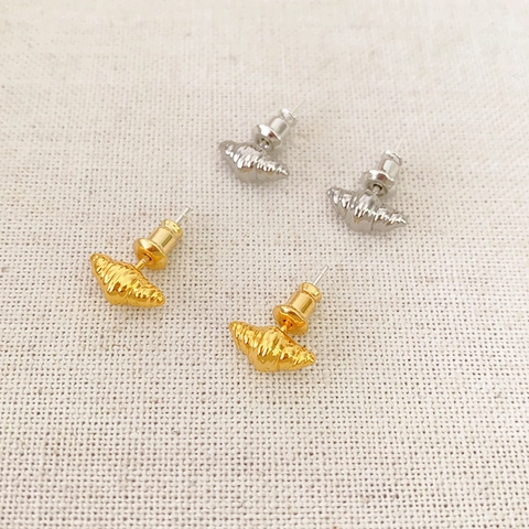 Boucles Oreilles Puces Forme Croissant Avec Tige En Argent Sterling 925 Cuivre Plaqué Bijoux Mode Femme