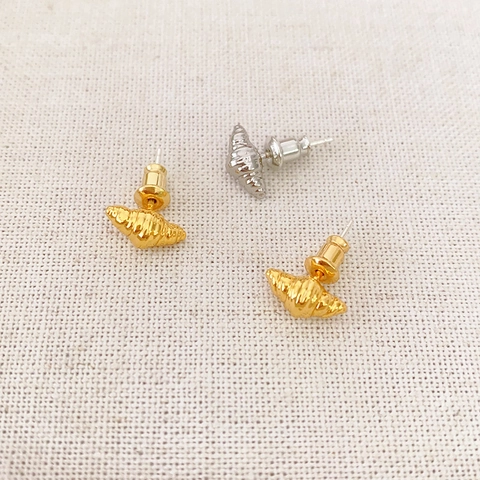 Boucles Oreilles Puces Forme Croissant Avec Tige En Argent Sterling 925 Cuivre Plaqué Bijoux Mode Femme