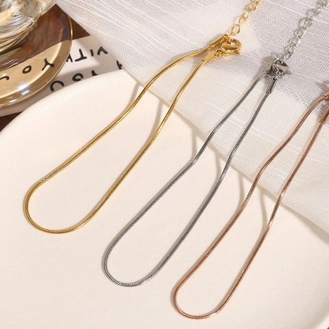 Cavigliera Minimalista A Catena Di Serpente In Acciaio Inossidabile Catena Regolabile Per Donna Stile Elegante E Duraturo
