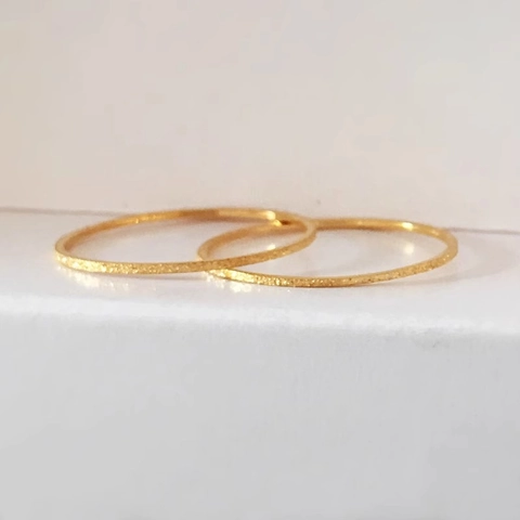 Anello In Acciaio Al Titanio Smerigliato Ultra Sottile Minimalista Gioielli Da Nocche Impilabili Sabbiati Scintillanti Per Donna Versatile Quotidiano
