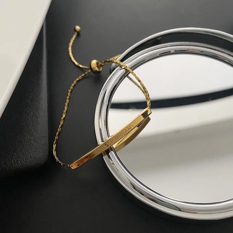 Fußkette Aus Titanstahl Für Damen Gravierte Lover Dream Verstellbare Kette Nicht Anlaufender Minimalistischer Schmuck
