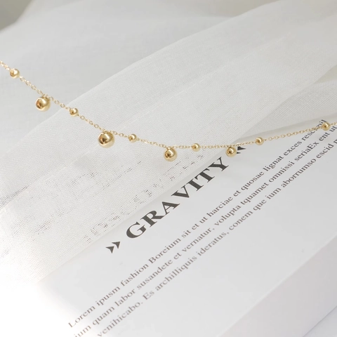 Cavigliera Minimalista Con Sfera Dorata Per Donna Catena Da Piede Sottile In Acciaio Al Titanio Placcato Oro Gioielli Stile Vintage