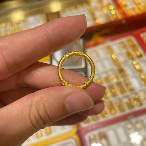 Anillo A Fascia Stile Cinese Vintage Con Motivo A Volute Rame Inciso Placcato Oro Gioielli Tradizionali Uomini Donne Coppie